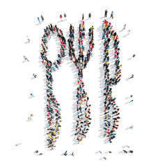 group  people  shape  table set  cartoon