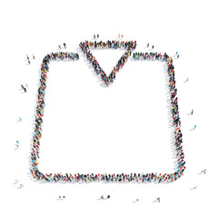 people in the shape of a folder