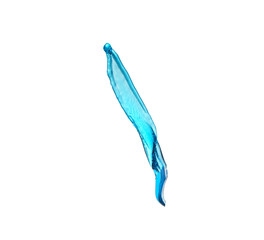 Obraz na płótnie Canvas Blue splash closeup shoot, isolated on white background
