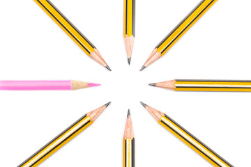 Naklejka premium Pencils together