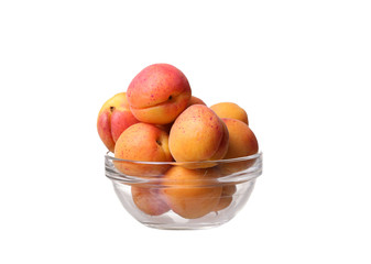 Apricot. Group of fruit isolated on white.