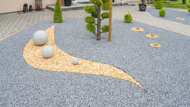 Moderner Steingarten