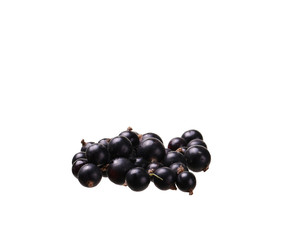 Black currants isolated on white