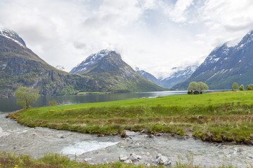 Fototapeta na wymiar norwegian fjord