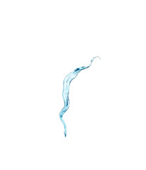 Fototapeta na wymiar Blue splash closeup shoot, isolated on white background