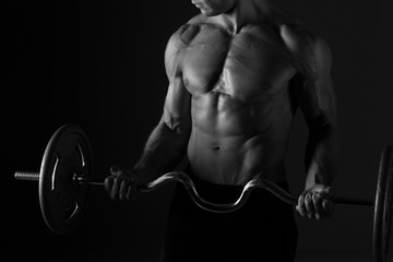 Sculpted Torso And Barbell