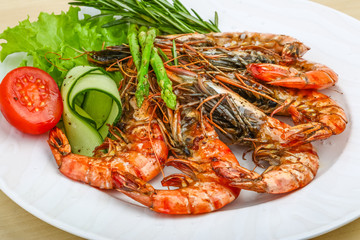 Grilled prawns