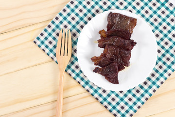 Meat patties with fresh