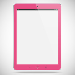 realistic detailed tablet with touch screen isolated