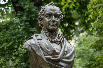 Fototapeta na wymiar Thomas Moore Memorial (Bust of Thomas Moore) Central Park Manhattan New York City