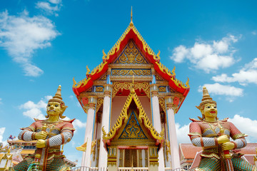 Wat Samakhitham public temple in Bangkok Thailand