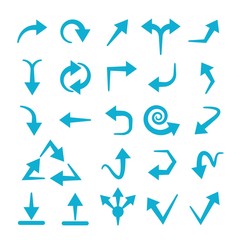 blue arrows