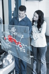 Composite image of car interface