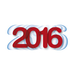 written the year 2016 with lines and stars, good 2016, happy new year 