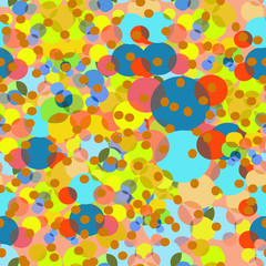 Abstract background of colorful circles. Seamless.