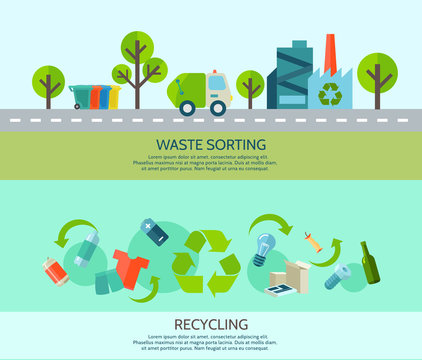  Waste Sorting Banners Set 