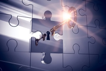 Key unlocking jigsaw