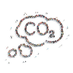 people in the shape of a buble chat.