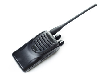 Portable walkie-talkie isolated