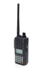 Portable walkie-talkie isolated
