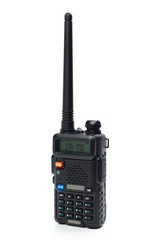 Portable walkie-talkie isolated