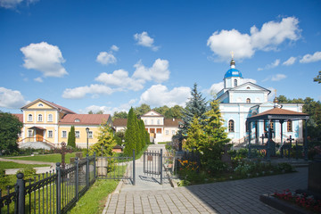 Fototapeta premium Optina Pustyn. The temple in honor of the Vladimir icon of the Mother of God.