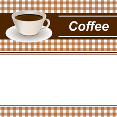 Background abstract cup coffee brown frame cell illustration vector