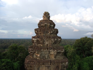 プノン・バケン寺院, カンボジア,夕陽