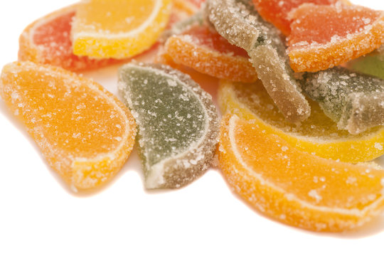 Marmalade as lemon  slices with sugar