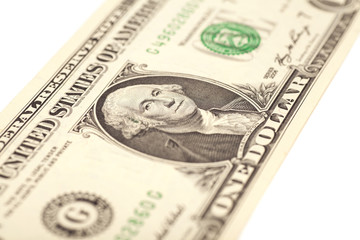 one dollar bill, isolated
