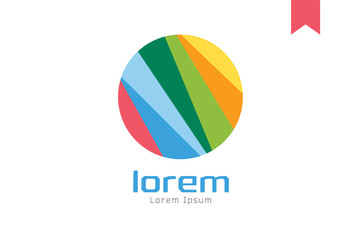 Vector circle abstract logo template. Round shape and infinity