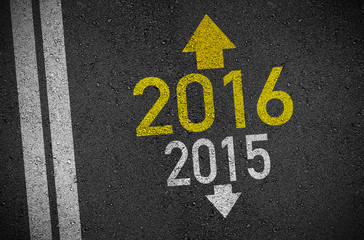 Asphalt mit 2015 und 2016