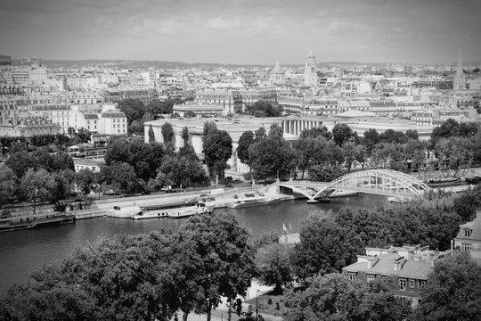 Fototapeta Paris, France - black and white