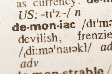 dictionary definition of word demoniac
