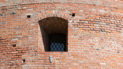 Old window on old Medieval castle