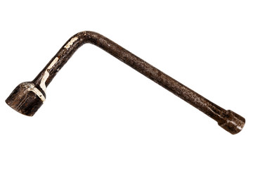Old rusty wheel wrench