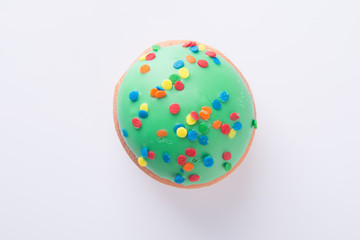 Sweet mini donut on background