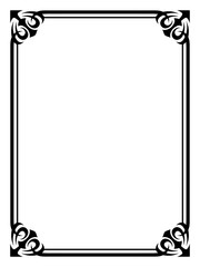 simple black ornamental decorative frame