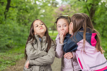 Photo of three girls in the park