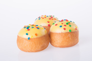 Sweet mini donut on background