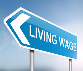 Living wage concept.
