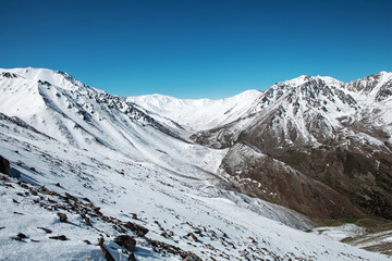 Fototapeta premium Trans-Ili Alatau mountains. On the way to Big Almaty peak.