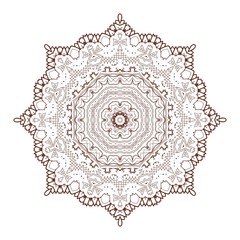 Vector Beautiful Deco Black Mandala.