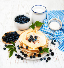 Pancakes with berries