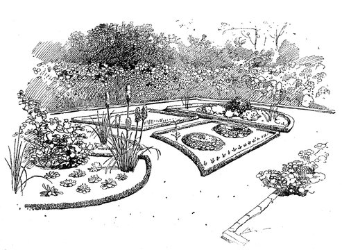 Learn How to Draw a Garden Scenery Scenes Step by Step  Drawing Tutorials