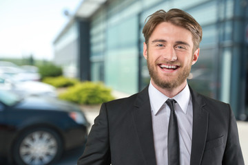 Portrait of successful businessman smiling