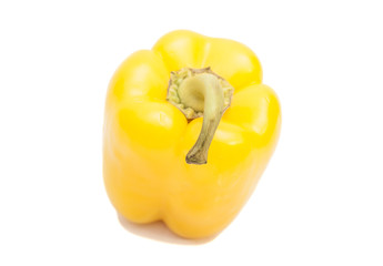 sweet yellow pepper isolated on white background