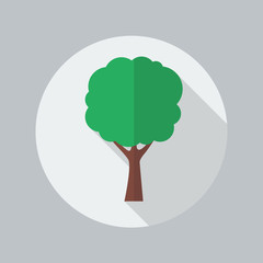 Eco Flat Icon. Tree