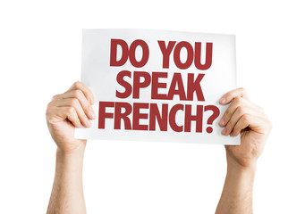 Do You Speak French? card isolated on white
