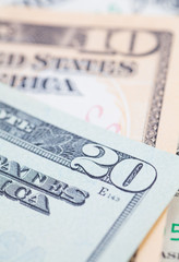 The dollar banknotes for business and finance concept